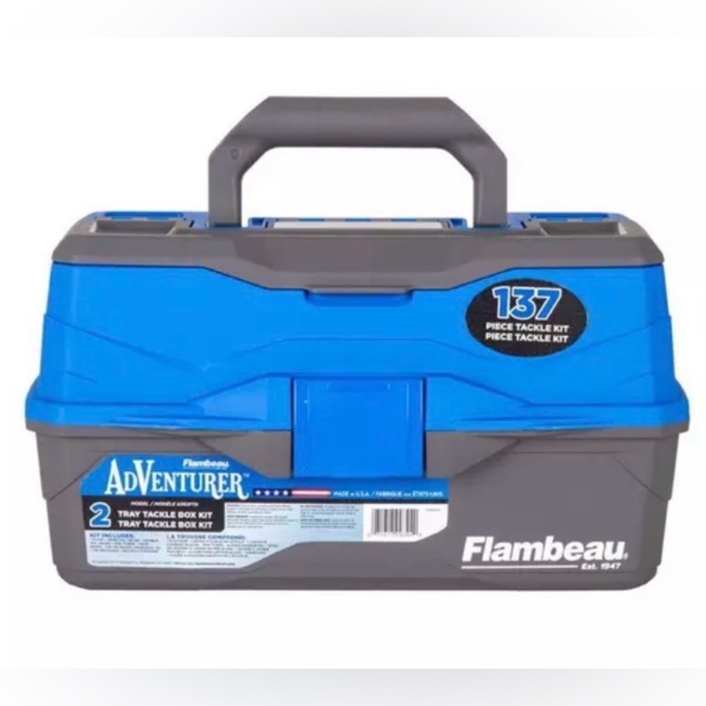 Blue and Gray Tackle Box Kit